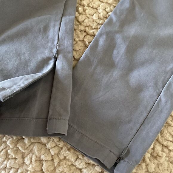 Old Navy Grey Low Rise Cotton Blend Career Ankle Straight Leg Zip Pants Size 6 - Picture 4 of 11